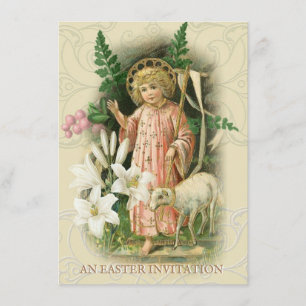Religious Easter Spring Pascha Brunch Celebration Invitation