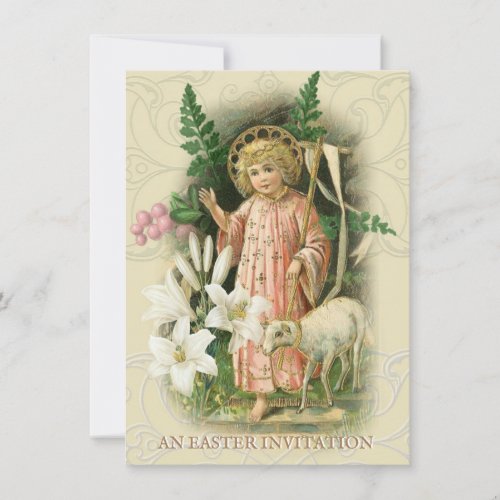 Religious Easter Spring Pascha Brunch Celebration Invitation