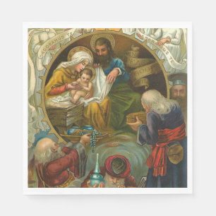 Religious Epiphany Jesus Mary Joseph Christmas  Napkins