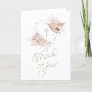 religious event floral Thank you card