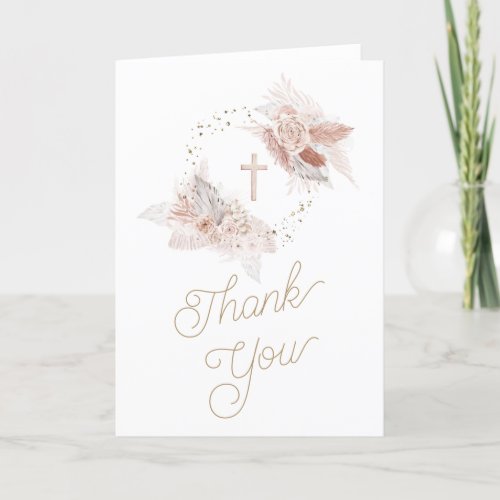 religious event floral Thank you card