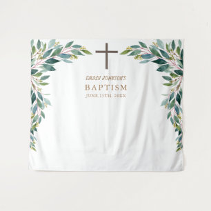 Religious Event, Greenery Baptism Poster Tapestry