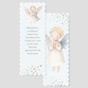 religious event little angels blue background bookmarks