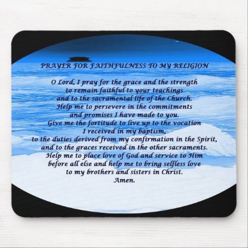 Religious faith prayer mouse pad