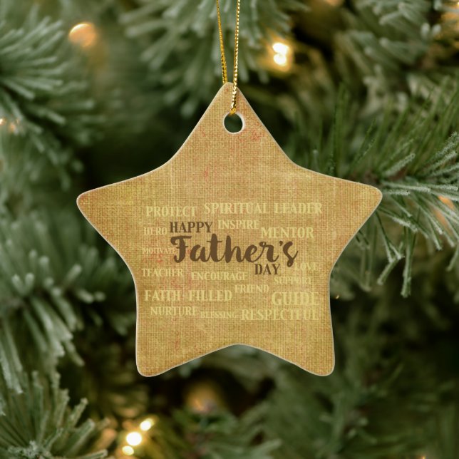 Religious Father’s Day, Qualities of Father Ceramic Ornament (Tree)