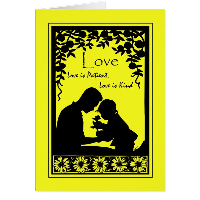 Religious Father's Day 1 Corinthians Silhouette Cards (Front)