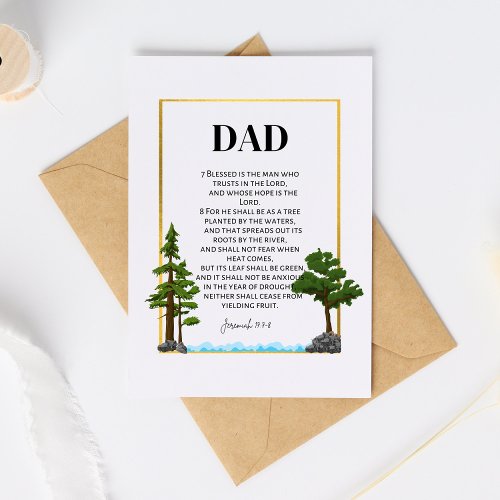 Religious Fathers Day Birthday Card Bible Verse