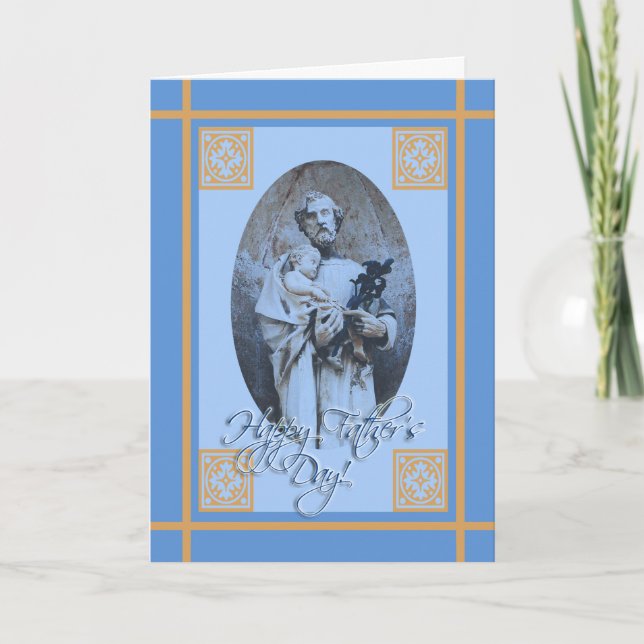 Religious Father's Day, St. Joseph and Jesus Card (Front)