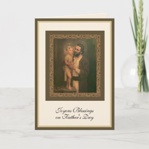 Religious Father's Day Vintage St. Joseph Prayer   Card