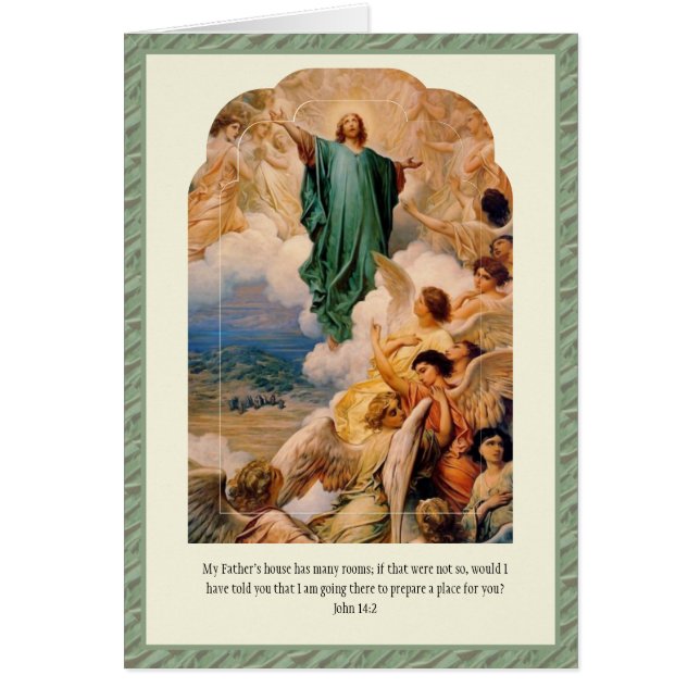 Religious Feast of Ascension Scripture Verse  Cards (Front)