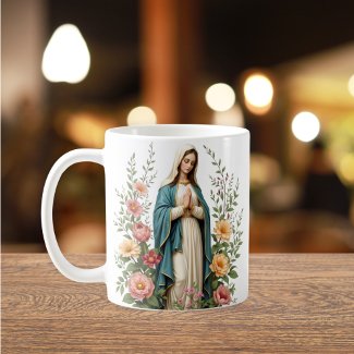Religious Floral Gift for Catholics Virgin Mary 