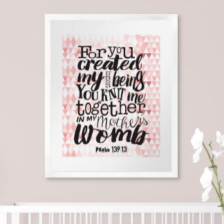 Religious For You Created Knit Me Together Poster