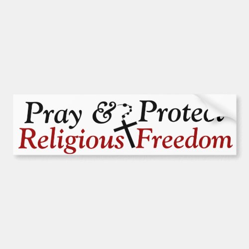 Religious Freedom Bumper Sticker