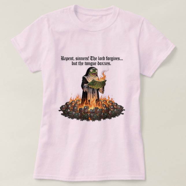 Religious frog funny T-Shirt (Design Front)
