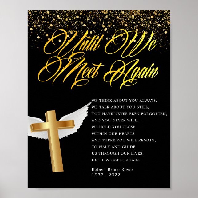 Religious Funeral Poem Sign (Front)