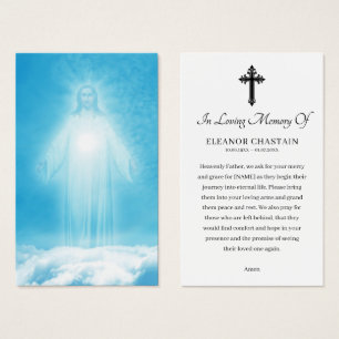 Religious Funeral Sympathy Memorial Prayer Cards