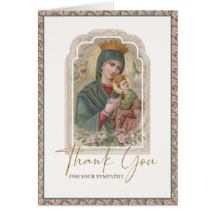 Religious Funeral Sympathy Virgin Mary Thank You