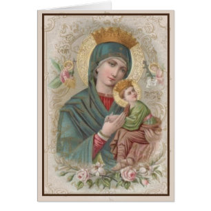 Religious Funeral Sympathy Virgin Mary Thank You Cards