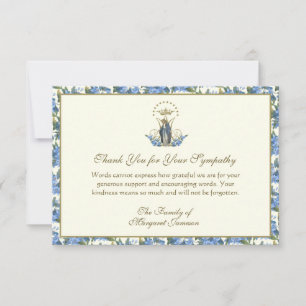 Religious Funeral Thank You Appreciation Catholic Note Card