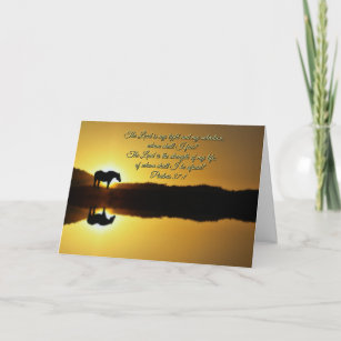 Religious Get Well Cancer Card with Horse