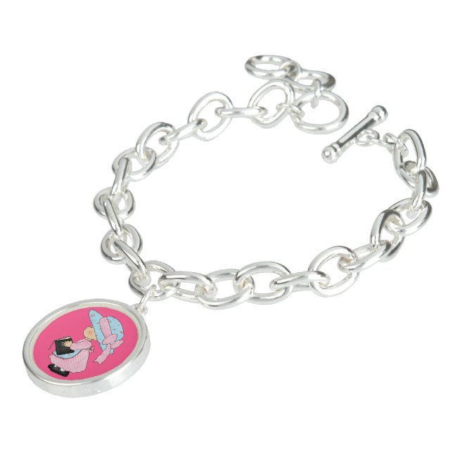 Religious gift Girl & Bible Charm bracelet (Side)