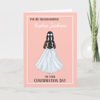 Religious Girls Confirmation Card Granddaughter