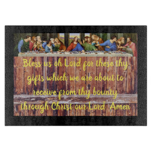 RELIGIOUS GLASS CUTTING BOARD