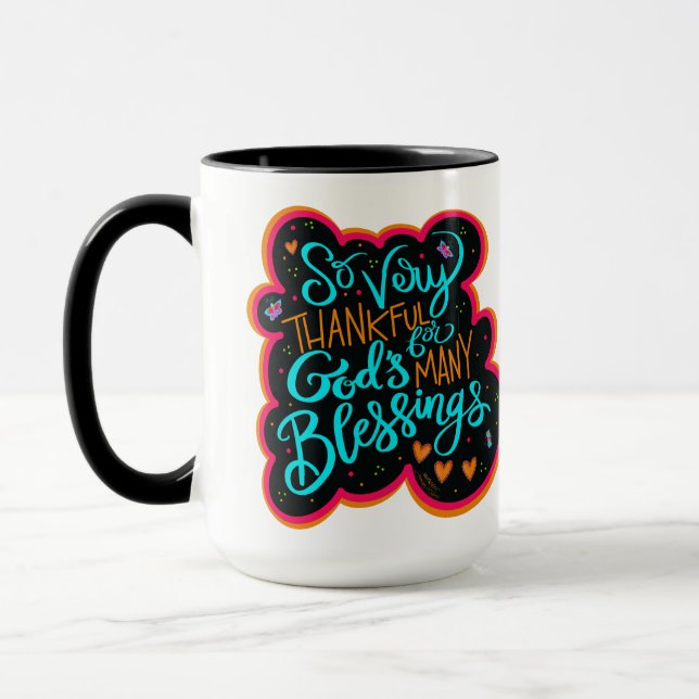 Religious God’s Blessings Quote Inspirivity Mug (Left)