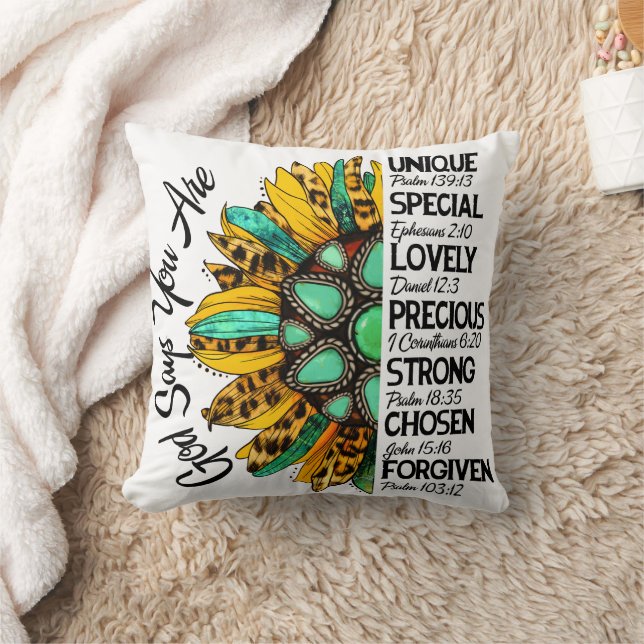 Religious God Say You are ..  Throw Pillow (Blanket)