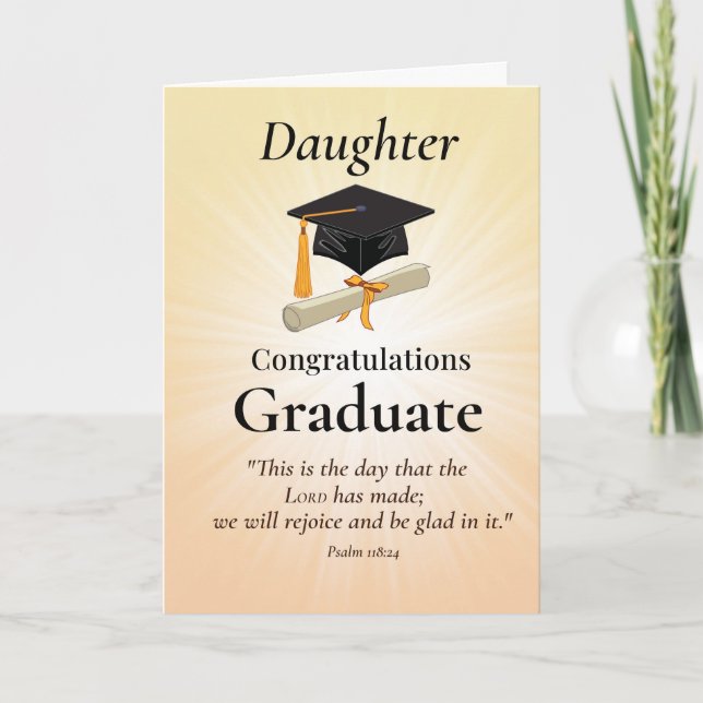 Religious Goddaughter Graduation Congrat Christian Card (Front)