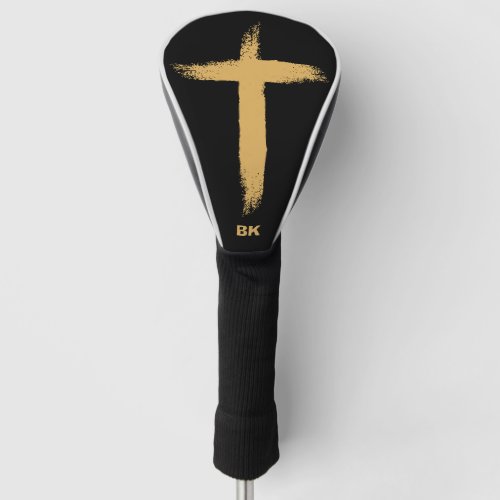 Religious Gold Cross Golf Head Cover