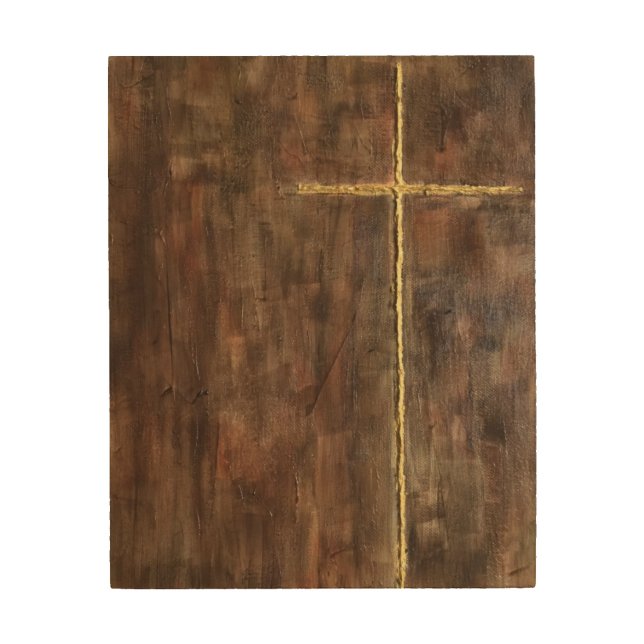 Religious Gold Cross, Modern Art (Front)