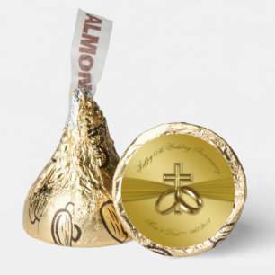 Religious Golden 50th Anniversary Hershey®'s Kisses®