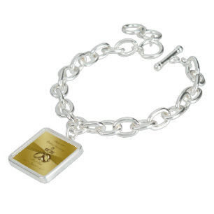 Religious Golden 50th Wedding Anniversary Bracelet