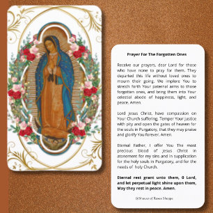 Religious Guadalupe Purgatory Prayers Holy Card