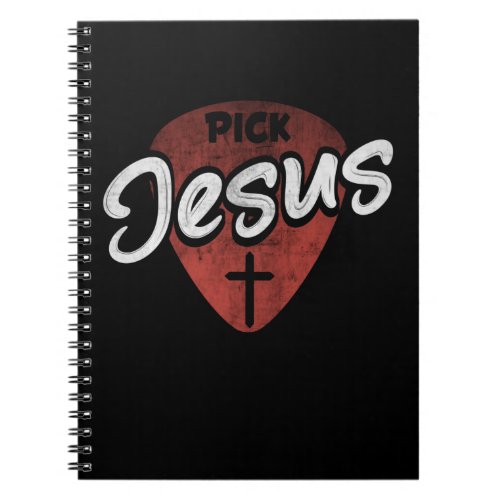 Religious Guitar Pick Jesus Christian Guitarist Notebook