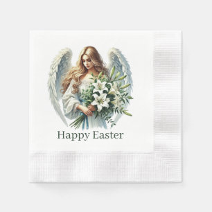 Religious Happy Easter Angels Napkins
