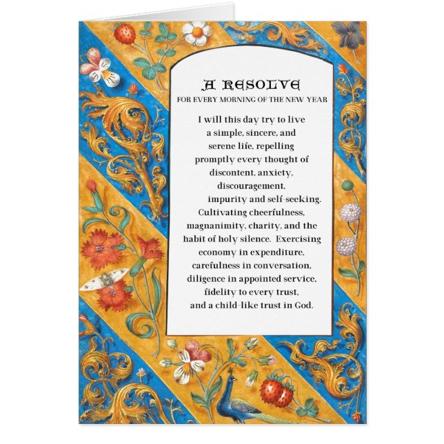 Religious Happy New Year Prayer Scripture  Cards (Front)