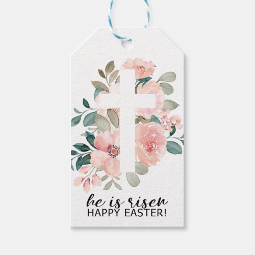 Religious He Is Risen Happy Easter Gift Tag