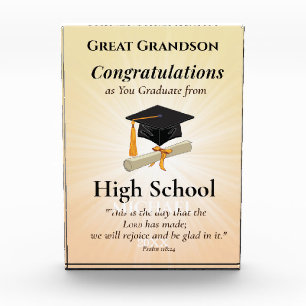 Religious High School Graduation Name Starburst Acrylic Award