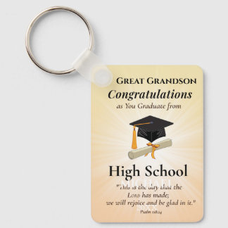 Religious High School Graduation Name Starburst Keychain