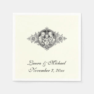 Religious Holy Family Catholic Wedding Vintage Napkins