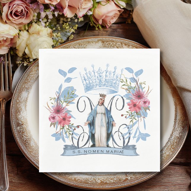 Religious Holy Name of Virgin Mary Catholic Napkins (Creator Uploaded)