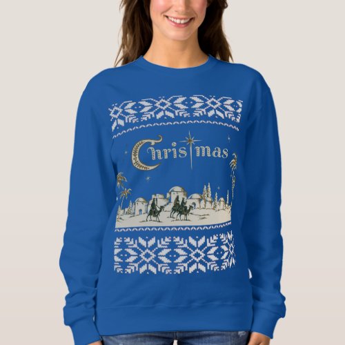 Religious Holy Night Jerusalem Christmas Nativity Sweatshirt