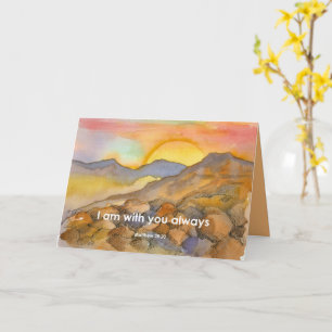 Religious I Am With You Always Scripture Matthew Card