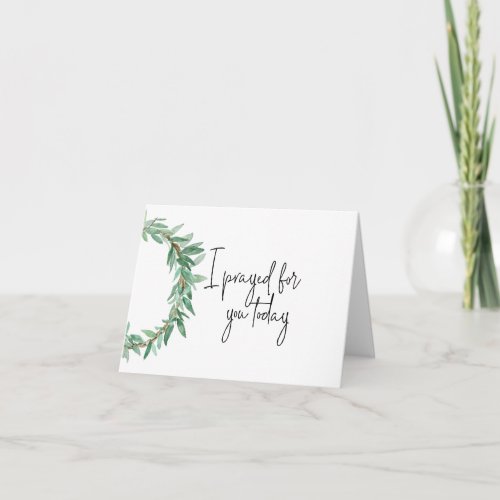 Religious I Prayed for you Today Watercolor card