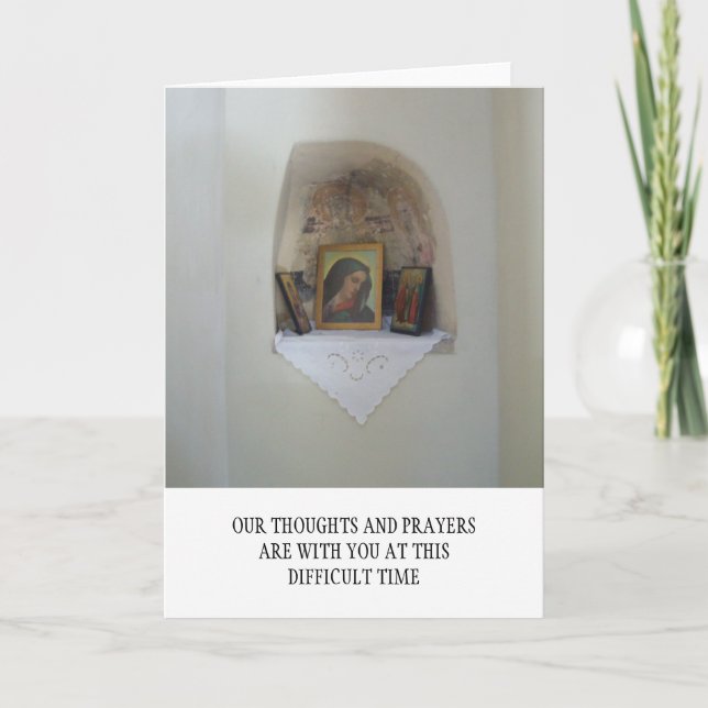 Religious Icons Condolence Card (Front)
