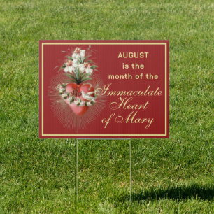 Religious Immaculate Heart of Virgin Mary Sign