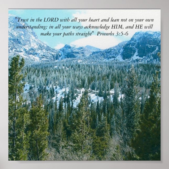 Religious Inspirational Mountain Poster (Front)