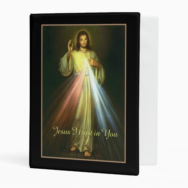 Religious Jesus Divine Mercy Catholic Mini Binder (Front/Inside)